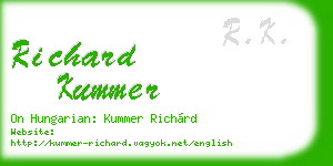 richard kummer business card